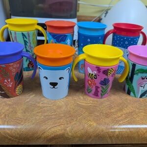 Munchkin Colorful Kids Sippy Cups - Yellow, Orange, Blue, Pink, Purple, Red